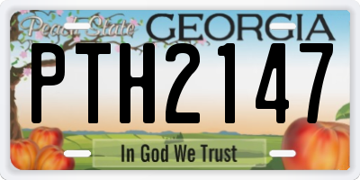 GA license plate PTH2147