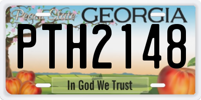 GA license plate PTH2148
