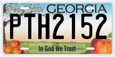 GA license plate PTH2152