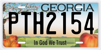 GA license plate PTH2154