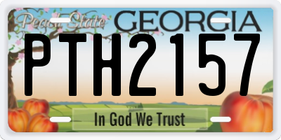 GA license plate PTH2157