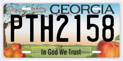 GA license plate PTH2158