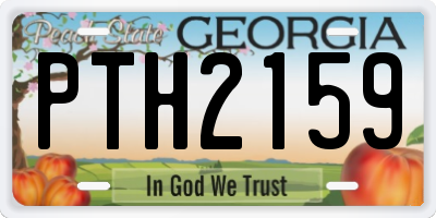 GA license plate PTH2159
