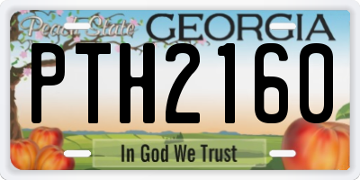 GA license plate PTH2160