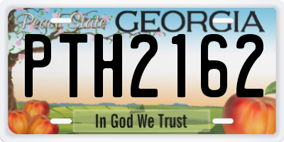 GA license plate PTH2162