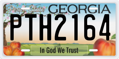 GA license plate PTH2164