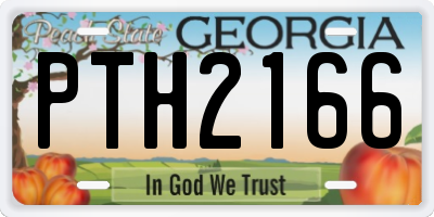 GA license plate PTH2166