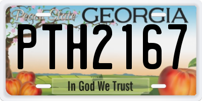 GA license plate PTH2167