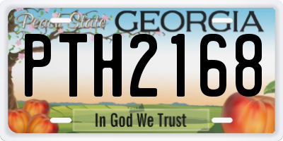 GA license plate PTH2168