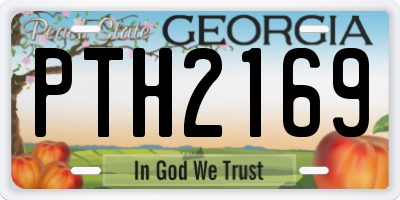 GA license plate PTH2169