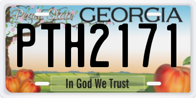 GA license plate PTH2171