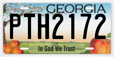 GA license plate PTH2172