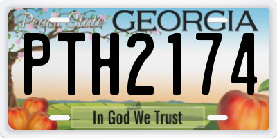 GA license plate PTH2174