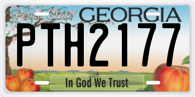 GA license plate PTH2177