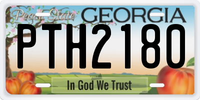 GA license plate PTH2180