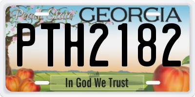 GA license plate PTH2182