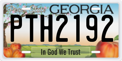 GA license plate PTH2192