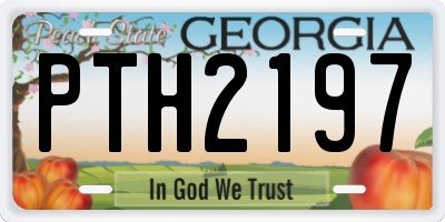 GA license plate PTH2197