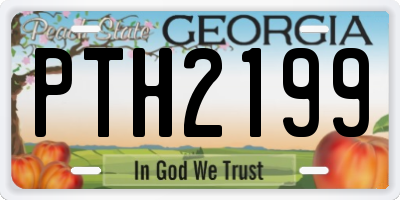 GA license plate PTH2199