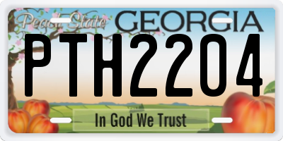 GA license plate PTH2204