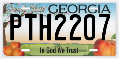 GA license plate PTH2207