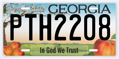 GA license plate PTH2208