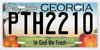 GA license plate PTH2210