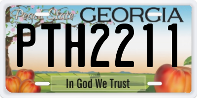 GA license plate PTH2211