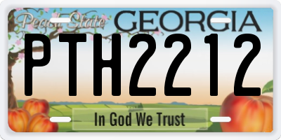 GA license plate PTH2212