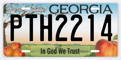 GA license plate PTH2214