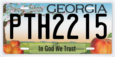 GA license plate PTH2215