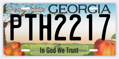GA license plate PTH2217