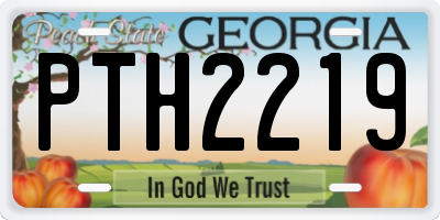 GA license plate PTH2219