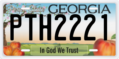 GA license plate PTH2221