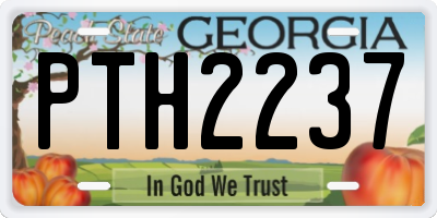 GA license plate PTH2237