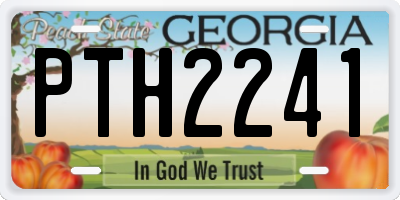 GA license plate PTH2241