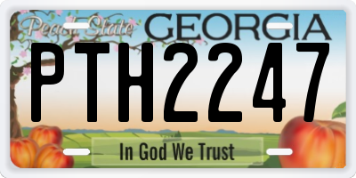 GA license plate PTH2247