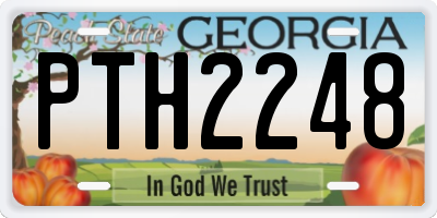GA license plate PTH2248
