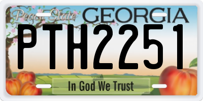GA license plate PTH2251