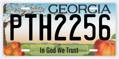 GA license plate PTH2256