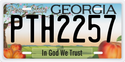 GA license plate PTH2257