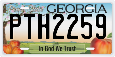 GA license plate PTH2259