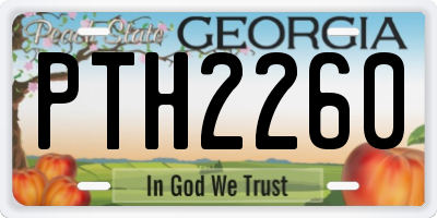 GA license plate PTH2260