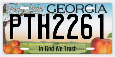 GA license plate PTH2261