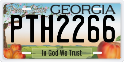 GA license plate PTH2266