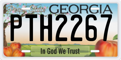 GA license plate PTH2267