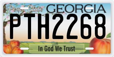 GA license plate PTH2268