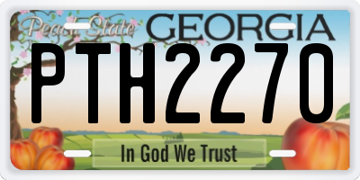 GA license plate PTH2270