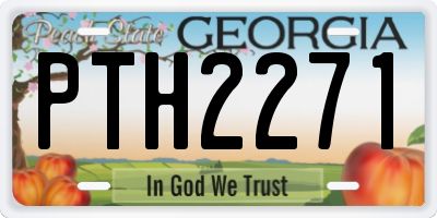 GA license plate PTH2271