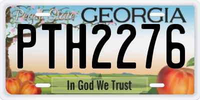 GA license plate PTH2276